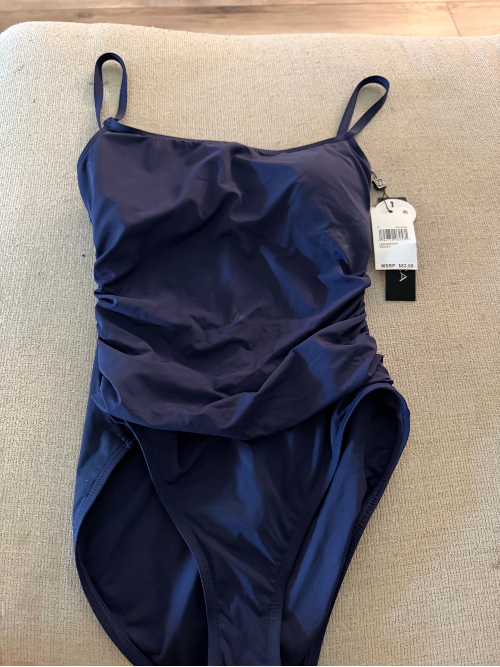 La Blanca Navy Blue One-Piece Swimsuit